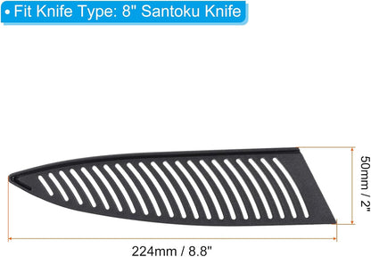 PP Safety Knife Cover Sleeves for 8" Chef Knife, 2 Pack Knives Edge Guard Blade Protector Universal Knife Sheath for Kitchen, Black