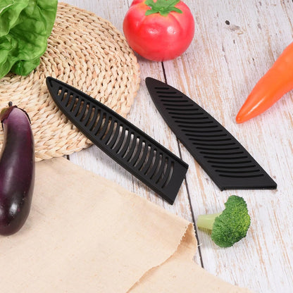 PP Safety Knife Cover Sleeves for 8" Chef Knife, 2 Pack Knives Edge Guard Blade Protector Universal Knife Sheath for Kitchen, Black