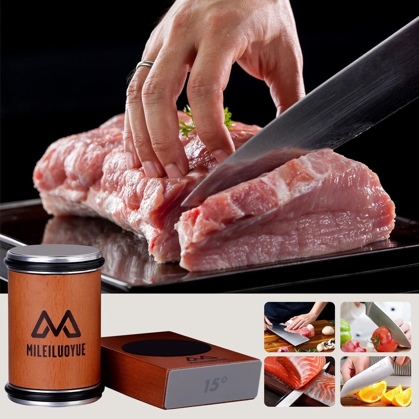 Knife Sharpener Tool Rolling Knife Sharpener Kit, Ceramic Disc Sharpeners Are Used,15°&20° Magnetic Inclination Angles Making Sharpening Easier,for Thanksgiving, Christmas