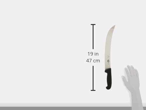 Fibrox 12-Inch Curved Cimeter Butcher Knife, Black | ultra sharp butcher knife dishwasher safe