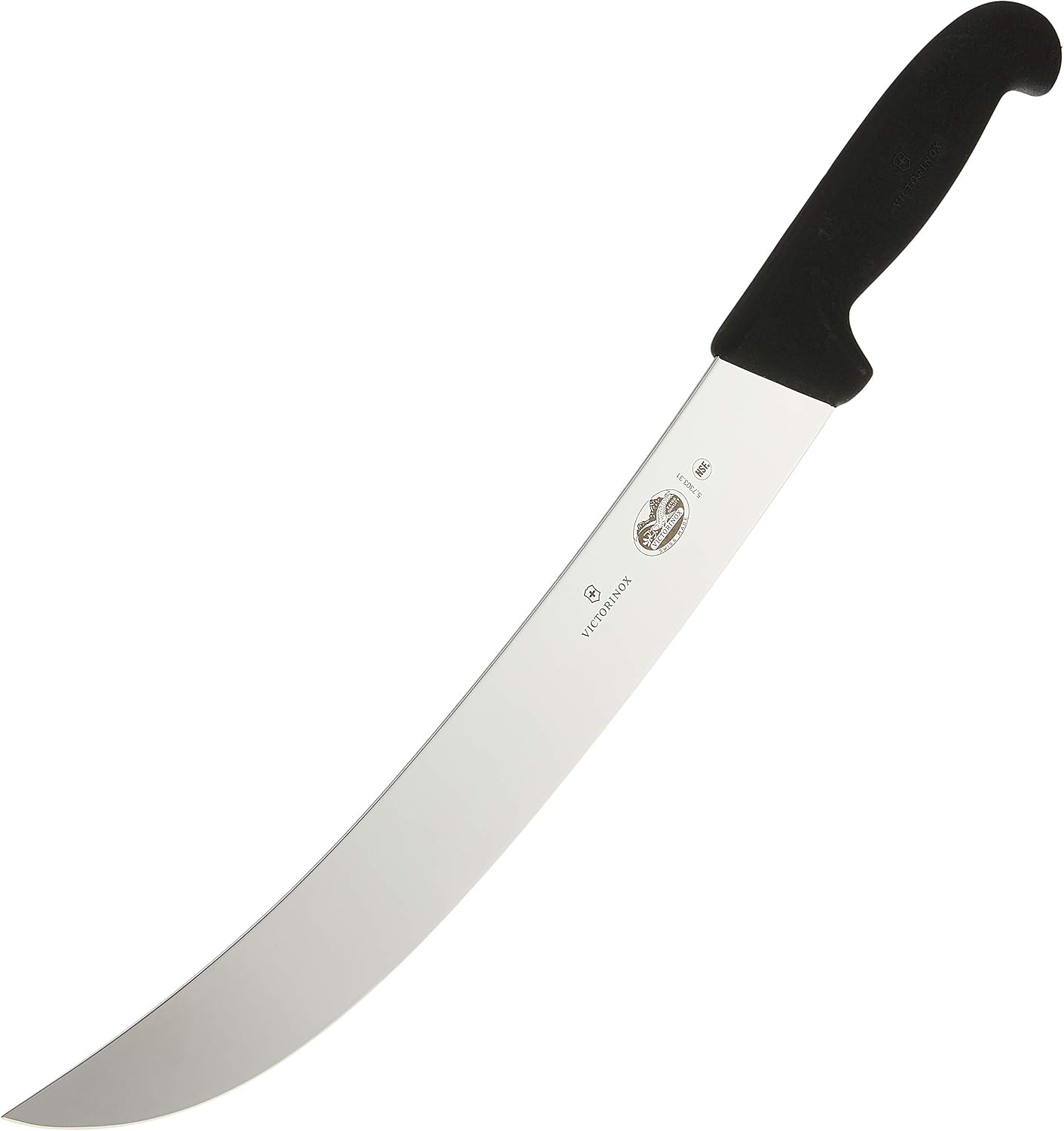 Fibrox 12-Inch Curved Cimeter Butcher Knife, Black | ultra sharp butcher knife dishwasher safe