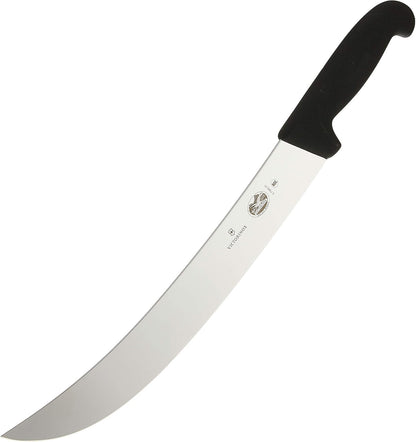 Fibrox 12-Inch Curved Cimeter Butcher Knife, Black | ultra sharp butcher knife dishwasher safe