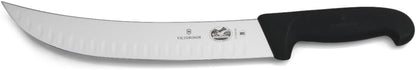 Fibrox 12-Inch Curved Cimeter Butcher Knife, Black | ultra sharp butcher knife dishwasher safe
