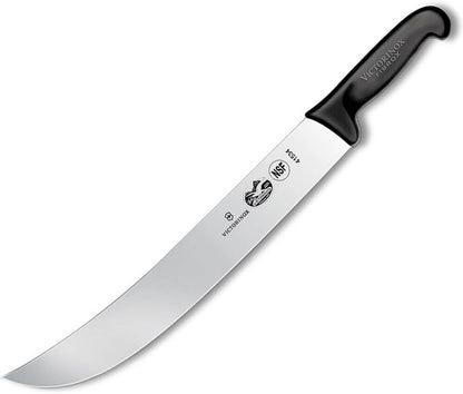 Fibrox 12-Inch Curved Cimeter Butcher Knife, Black | ultra sharp butcher knife dishwasher safe