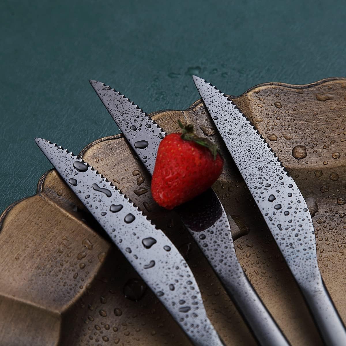Steak Knives, 8 Piece Premium Stainless Steel Steak Knife Set, Meat Knife Sets, German Steak Knives Serrated, Tomato Knife, For Home, Kitchen or Restaurant, Dishwasher Safe (Silver-9.2 Inch)