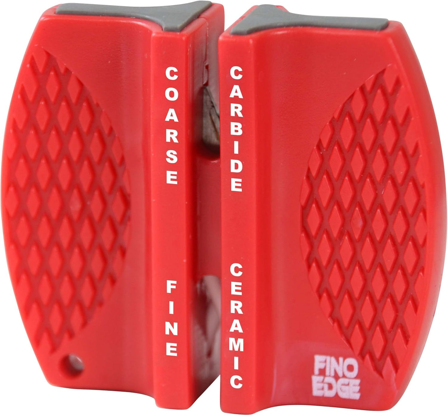 Quick 2-Stage Manual Knife Sharpener - Professional Ceramic & Carbide Kitchen Knife Sharpener - Compact Portable Design with Non-Slip Base for Safe Blade Maintenance