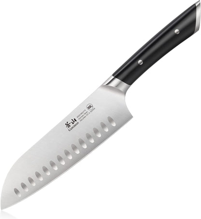 Cangshan HELENA Series German Steel Forged 7" Santoku Knife (Black)