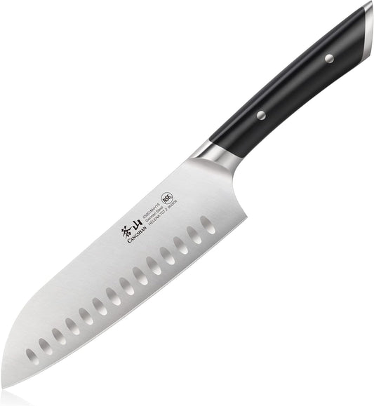 Cangshan HELENA Series German Steel Forged 7" Santoku Knife (Black)