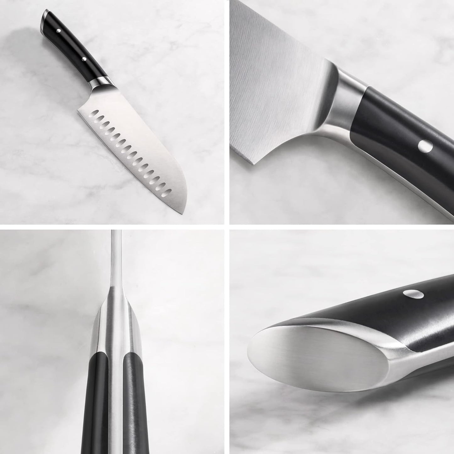 Cangshan HELENA Series German Steel Forged 7" Santoku Knife (Black)