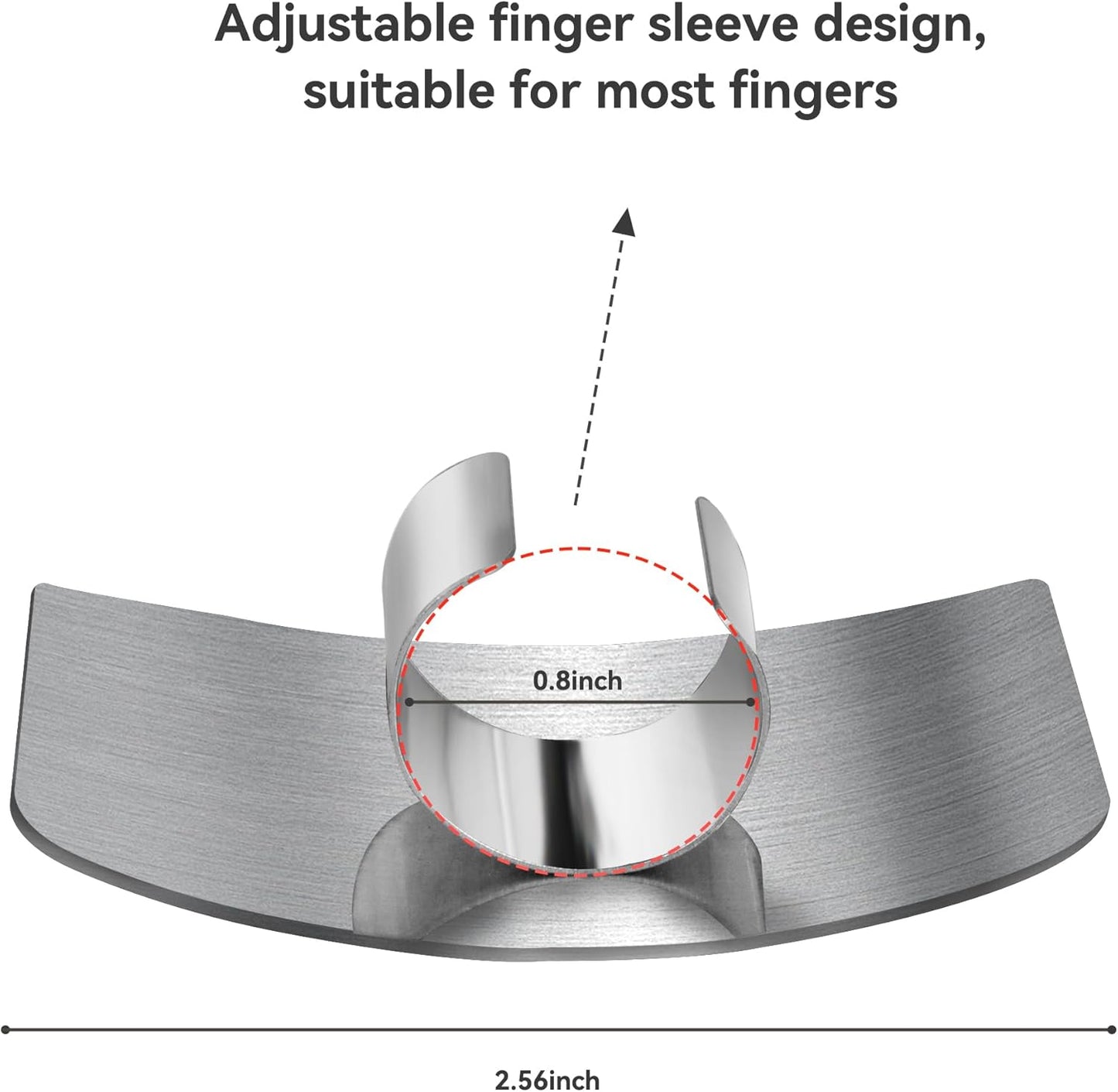 Stainless Steel Finger Guards For Cutting Food Avoid Hurting, Premium 304 Stainless Steel Finger Protector,Slicing Tool Finger Protectors when Cutting, Slicing, Dicing, Chopping, Fruits and Meat (4)