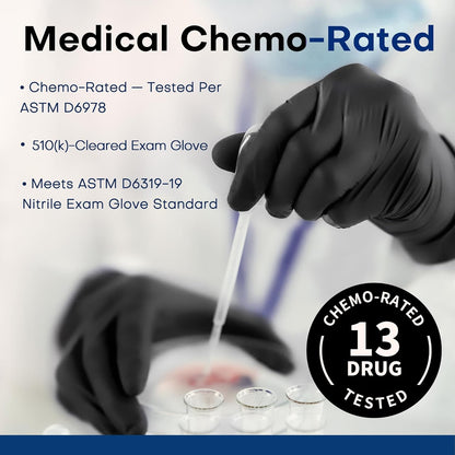 Soft Max Disposable Nitrile Exam Gloves, Powder-Free Black 100 Ct | Soft Max™ Disposable Nitrile Exam Gloves Latex-Free Powder-Free Medical Food Safe Cooking Cleaning, 100 Ct Black