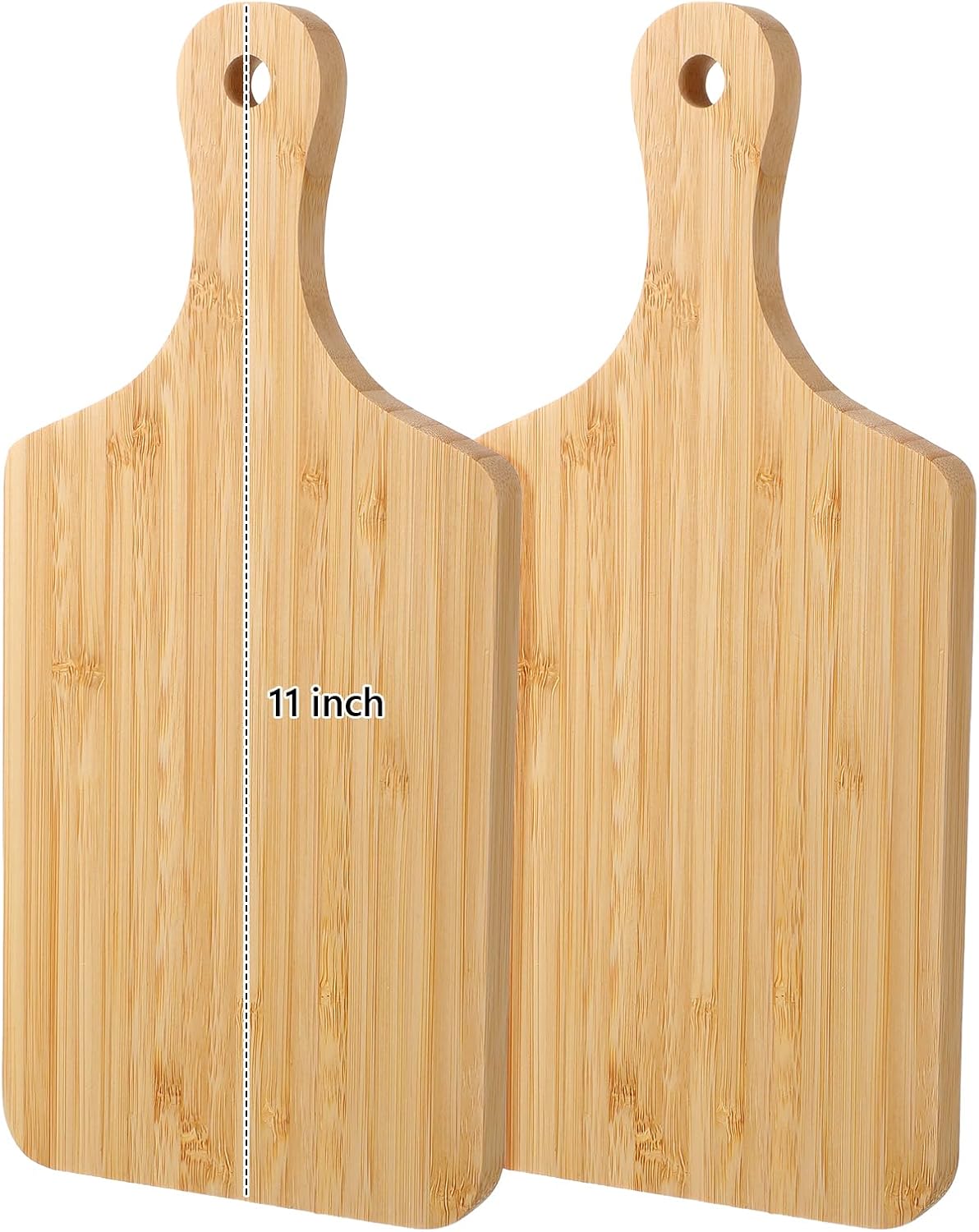 12 Pack Thicken Bamboo Cutting Board Bulk, 11x5 Inch Acacia Wood Chopping Crafts Customized Laser Engraving Serving Charcuterie Boards Mother's Day Housewarming Gift,0.60" Thick (Bamboo Wood)