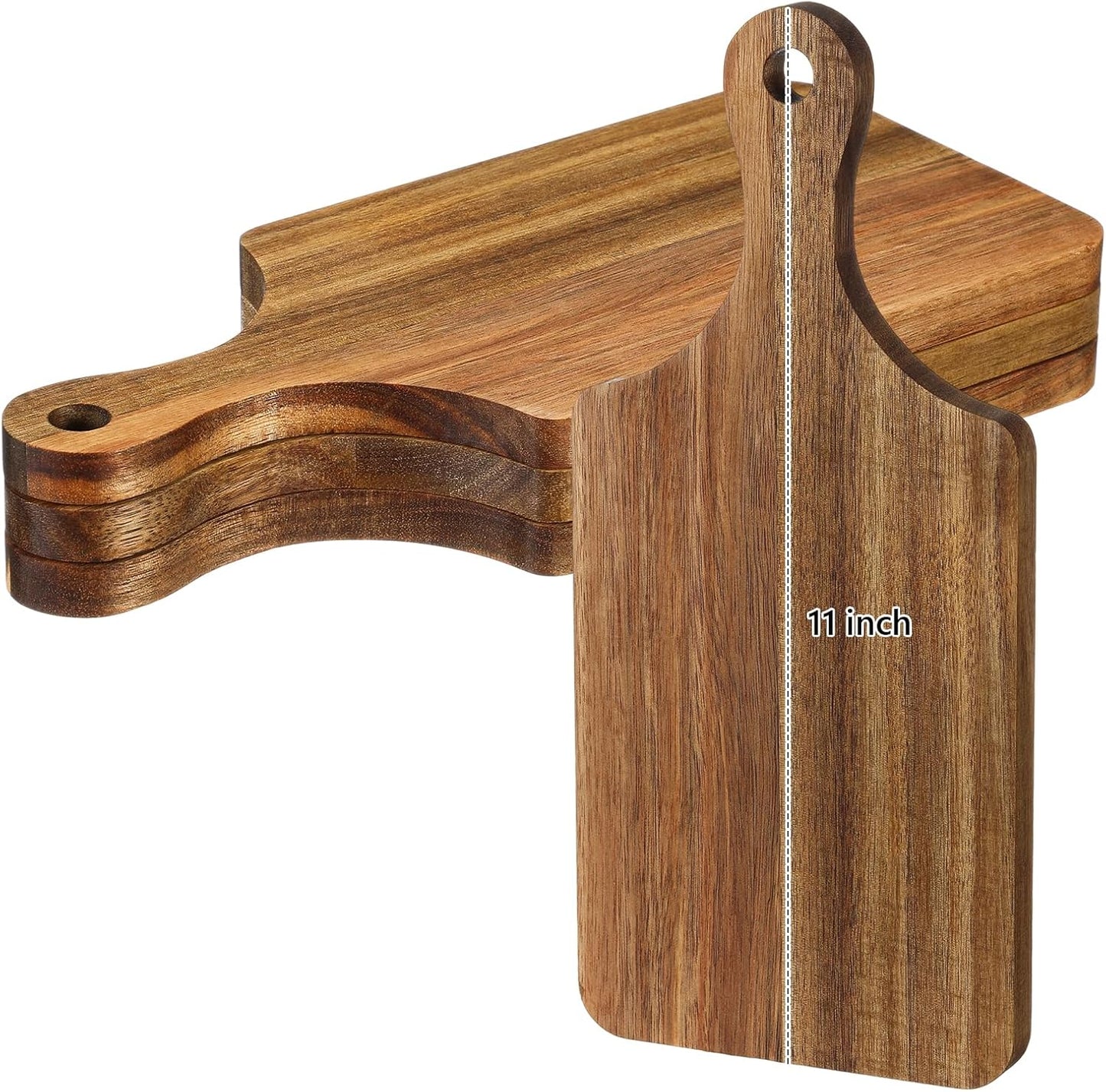 12 Pack Thicken Bamboo Cutting Board Bulk, 11x5 Inch Acacia Wood Chopping Crafts Customized Laser Engraving Serving Charcuterie Boards Mother's Day Housewarming Gift,0.60" Thick (Bamboo Wood)