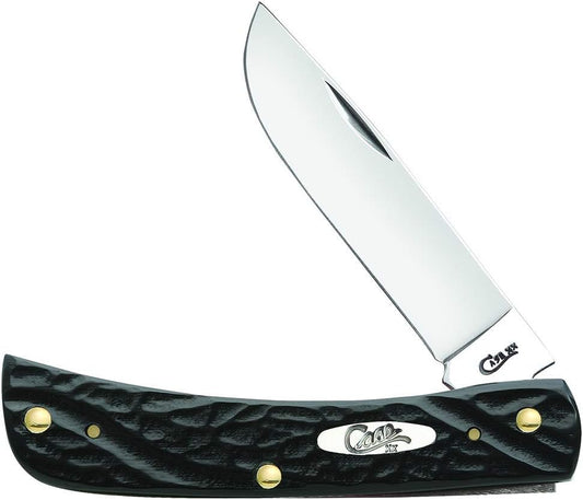 Case WR XX Pocket Knife Rough Black Synthetic Sod Buster Jr Item #18229 - (6137 SS) - Length Closed: 3 5/8 Inches