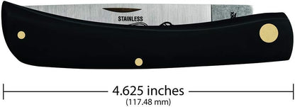 Case WR XX Pocket Knife Rough Black Synthetic Sod Buster Jr Item #18229 - (6137 SS) - Length Closed: 3 5/8 Inches