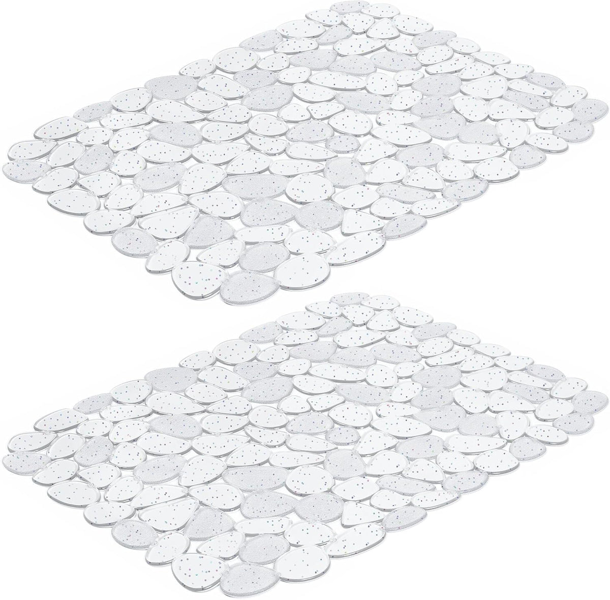 Pebble Sink Mat for Stainless Steel/Ceramic Sinks, PVC Eco-Friendly Sink Protectors Mats for Bottom of Kitchen Sink, Dish Drying Mat for Dishes and Glassware, 15.7 x 11.8 inch, Blue