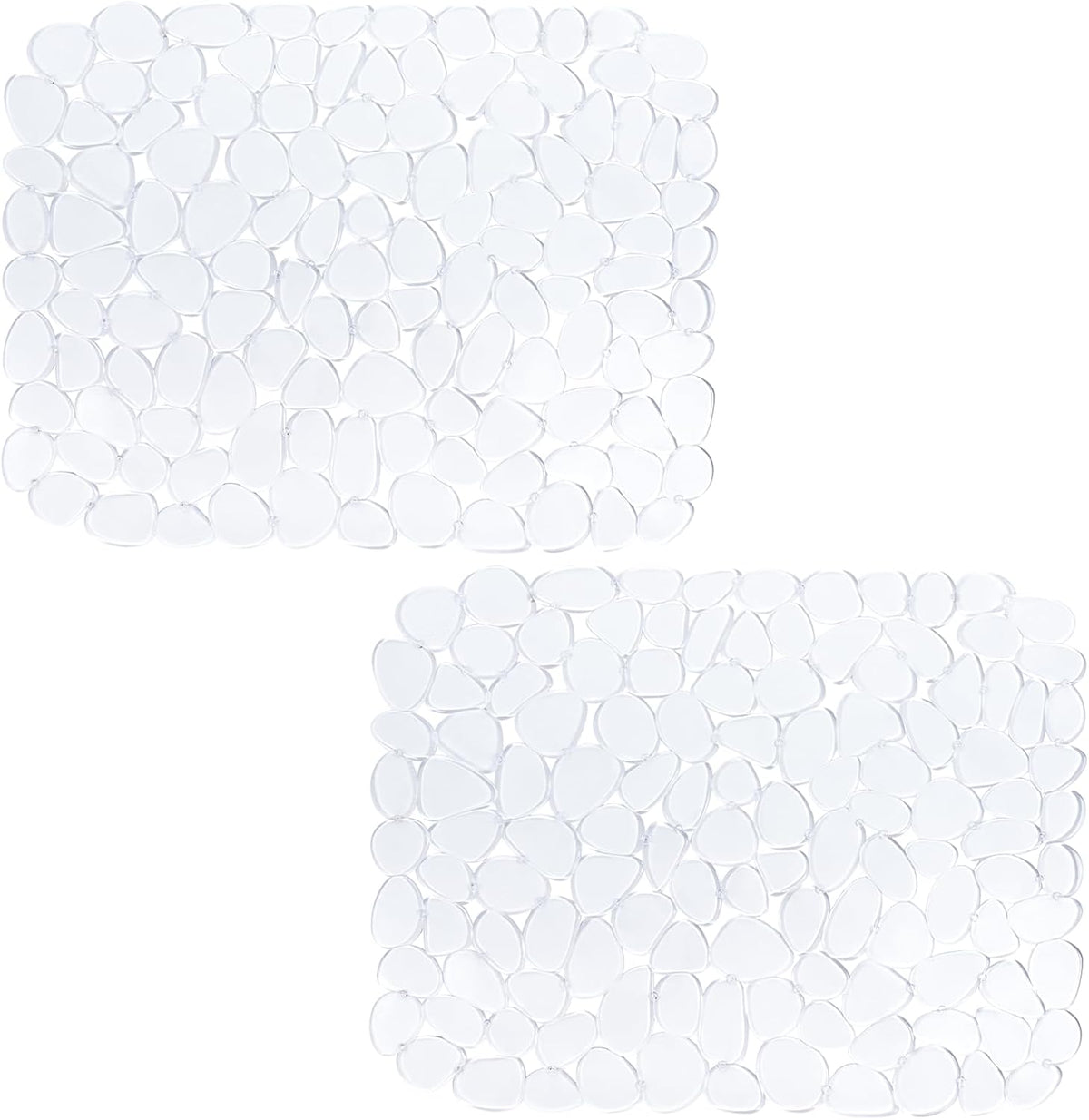 Pebble Sink Mat for Stainless Steel/Ceramic Sinks, PVC Eco-Friendly Sink Protectors Mats for Bottom of Kitchen Sink, Dish Drying Mat for Dishes and Glassware, 15.7 x 11.8 inch, Blue
