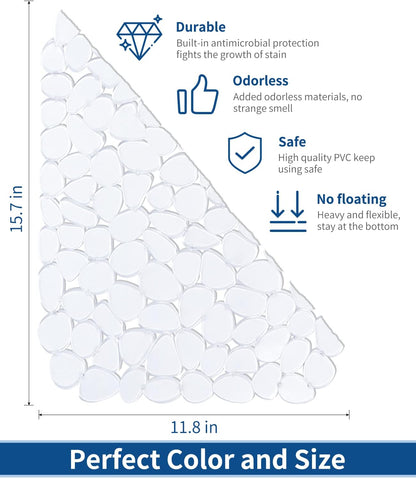 Pebble Sink Mat for Stainless Steel/Ceramic Sinks, PVC Eco-Friendly Sink Protectors Mats for Bottom of Kitchen Sink, Dish Drying Mat for Dishes and Glassware, 15.7 x 11.8 inch, Blue