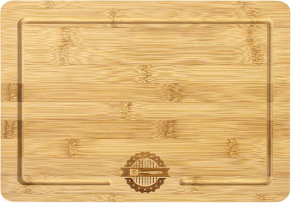 Magnetic Bamboo Cutting Board, Ideal for BBQ and Outdoor Cooking, Premium Bamboo Chopping Board with Strong Magnets to Securely Attach to Grill Side, Compatible with Traeger and Pit Boss Grills.