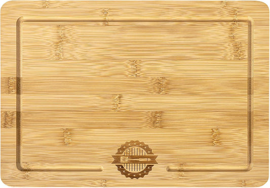 Magnetic Bamboo Cutting Board, Ideal for BBQ and Outdoor Cooking, Premium Bamboo Chopping Board with Strong Magnets to Securely Attach to Grill Side, Compatible with Traeger and Pit Boss Grills.