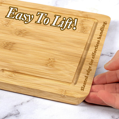 Magnetic Bamboo Cutting Board, Ideal for BBQ and Outdoor Cooking, Premium Bamboo Chopping Board with Strong Magnets to Securely Attach to Grill Side, Compatible with Traeger and Pit Boss Grills.