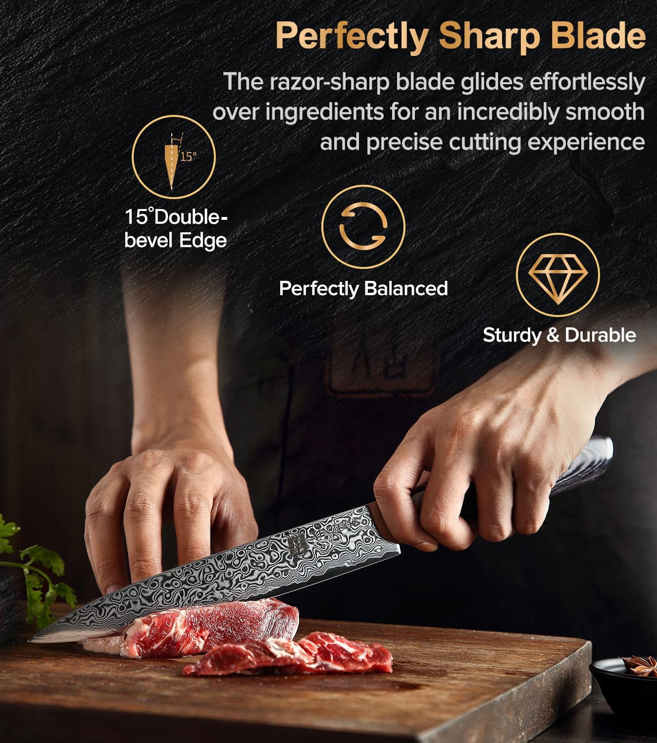 Paring kitchen Knife, 5 Inch Super Sharp Damascus Steel Petty Knife, Fruit Knife, Pakkawood Handle, Gift Box