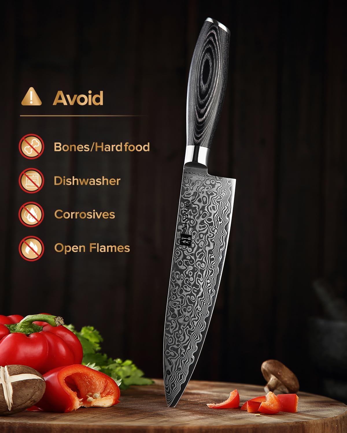 Paring kitchen Knife, 5 Inch Super Sharp Damascus Steel Petty Knife, Fruit Knife, Pakkawood Handle, Gift Box