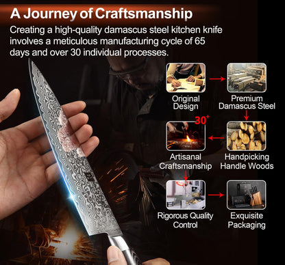 Paring kitchen Knife, 5 Inch Super Sharp Damascus Steel Petty Knife, Fruit Knife, Pakkawood Handle, Gift Box