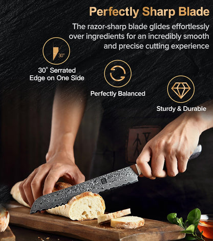 Paring kitchen Knife, 5 Inch Super Sharp Damascus Steel Petty Knife, Fruit Knife, Pakkawood Handle, Gift Box