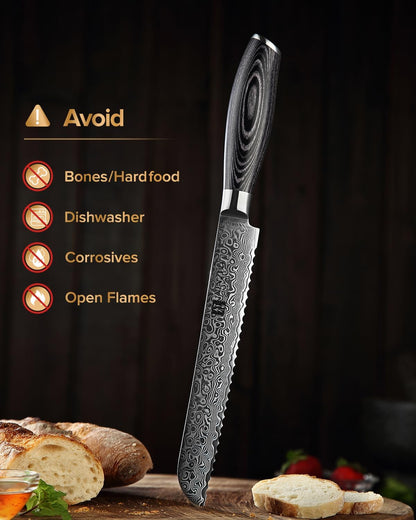 Paring kitchen Knife, 5 Inch Super Sharp Damascus Steel Petty Knife, Fruit Knife, Pakkawood Handle, Gift Box