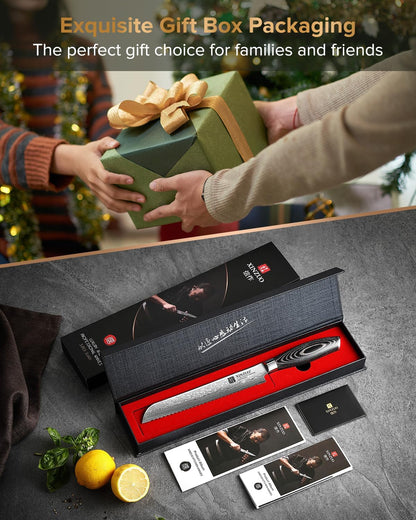 Paring kitchen Knife, 5 Inch Super Sharp Damascus Steel Petty Knife, Fruit Knife, Pakkawood Handle, Gift Box
