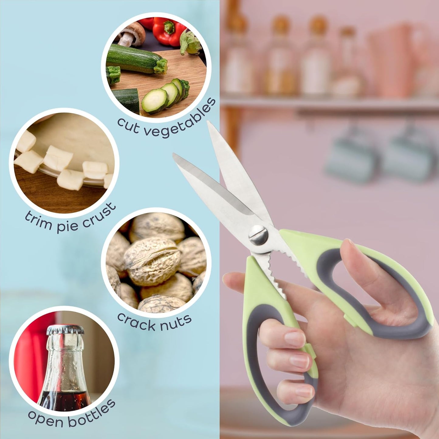 Premium Kitchen Shears - Pink Salt - 1 Scissor