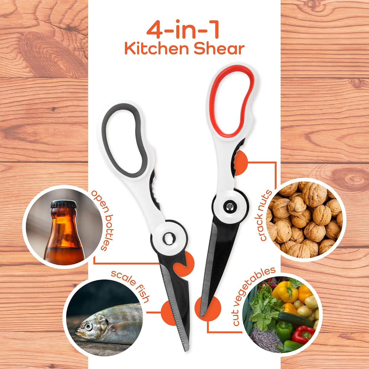 Premium Kitchen Shears - Pink Salt - 1 Scissor
