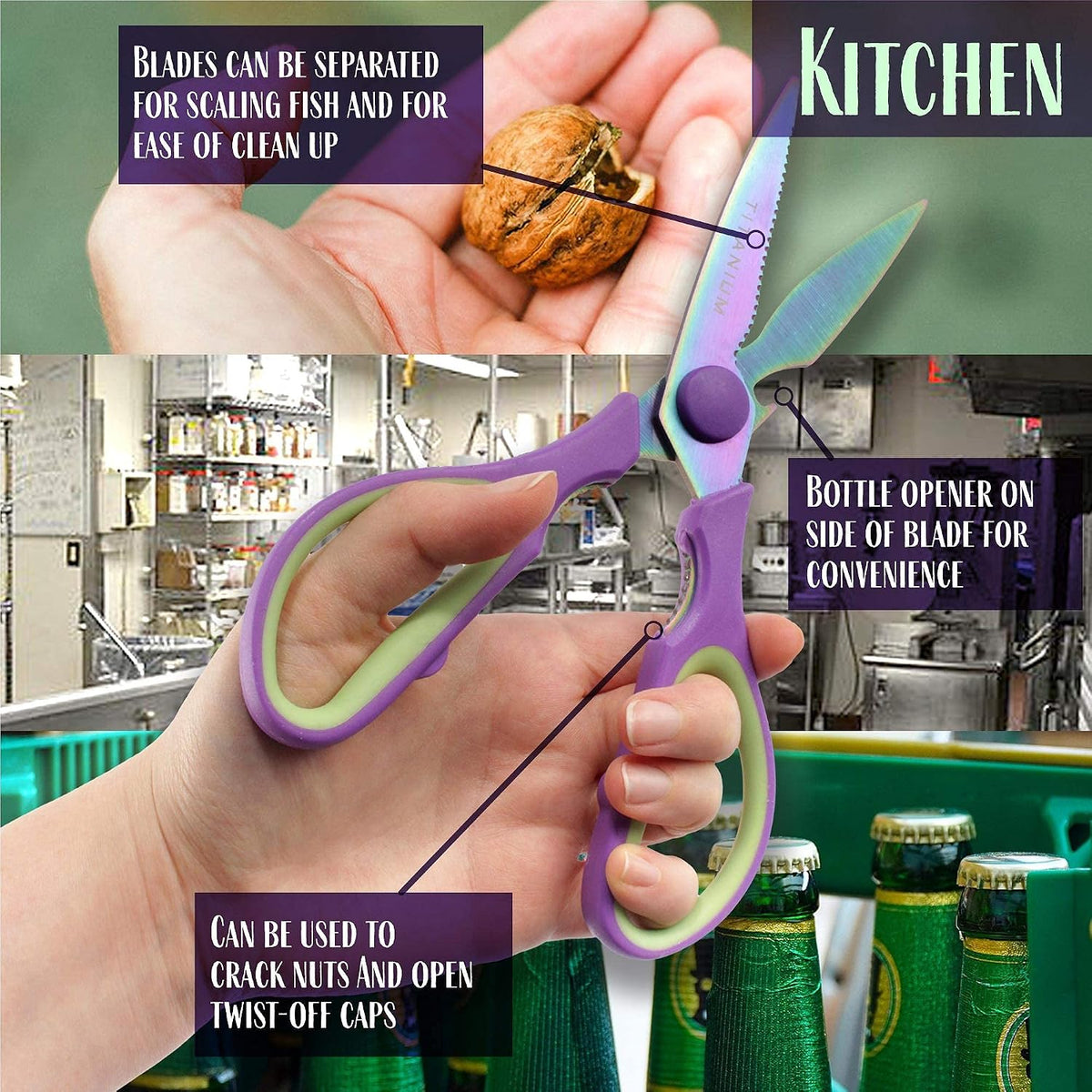 Premium Kitchen Shears - Pink Salt - 1 Scissor