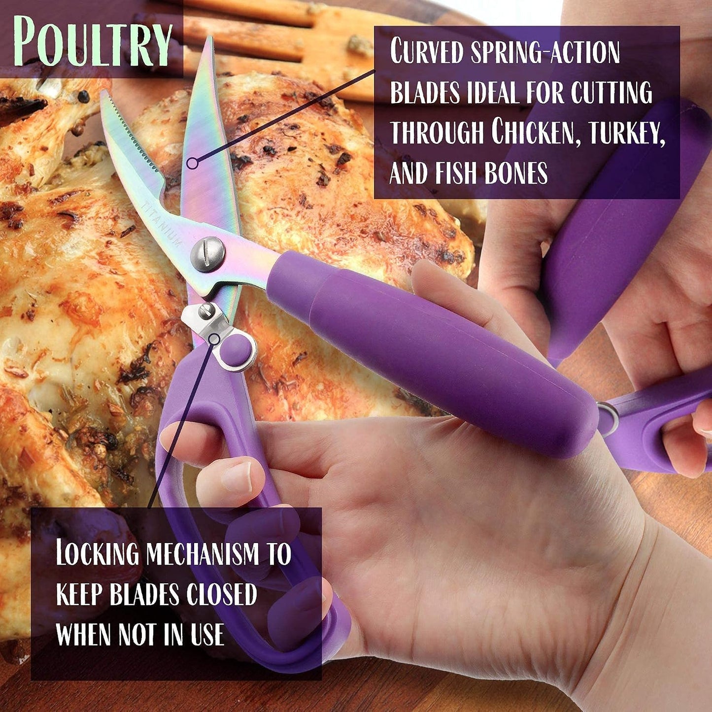 Premium Kitchen Shears - Pink Salt - 1 Scissor