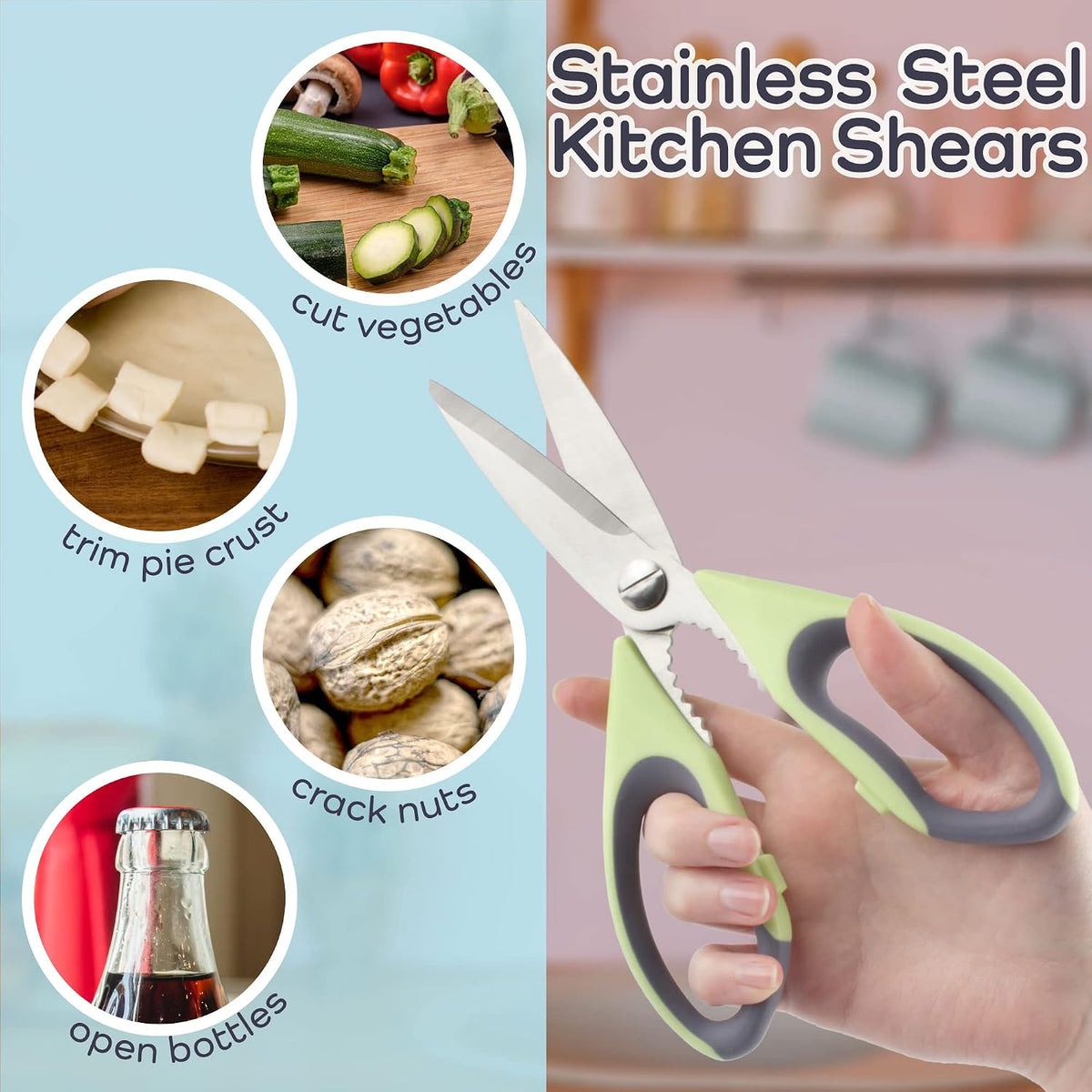 Premium Kitchen Shears - Pink Salt - 1 Scissor