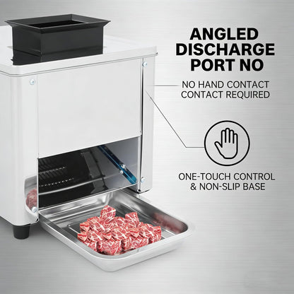 850W Stainless Steel Meat Cutter Machine, 7mm Electric Meat Slicer & Shredder, 330lbs/h Commercial Automatic Jerky Slicer with US Plug, for Beef, Chicken, Vegetable, Home, 13.39x13.39x11.81in
