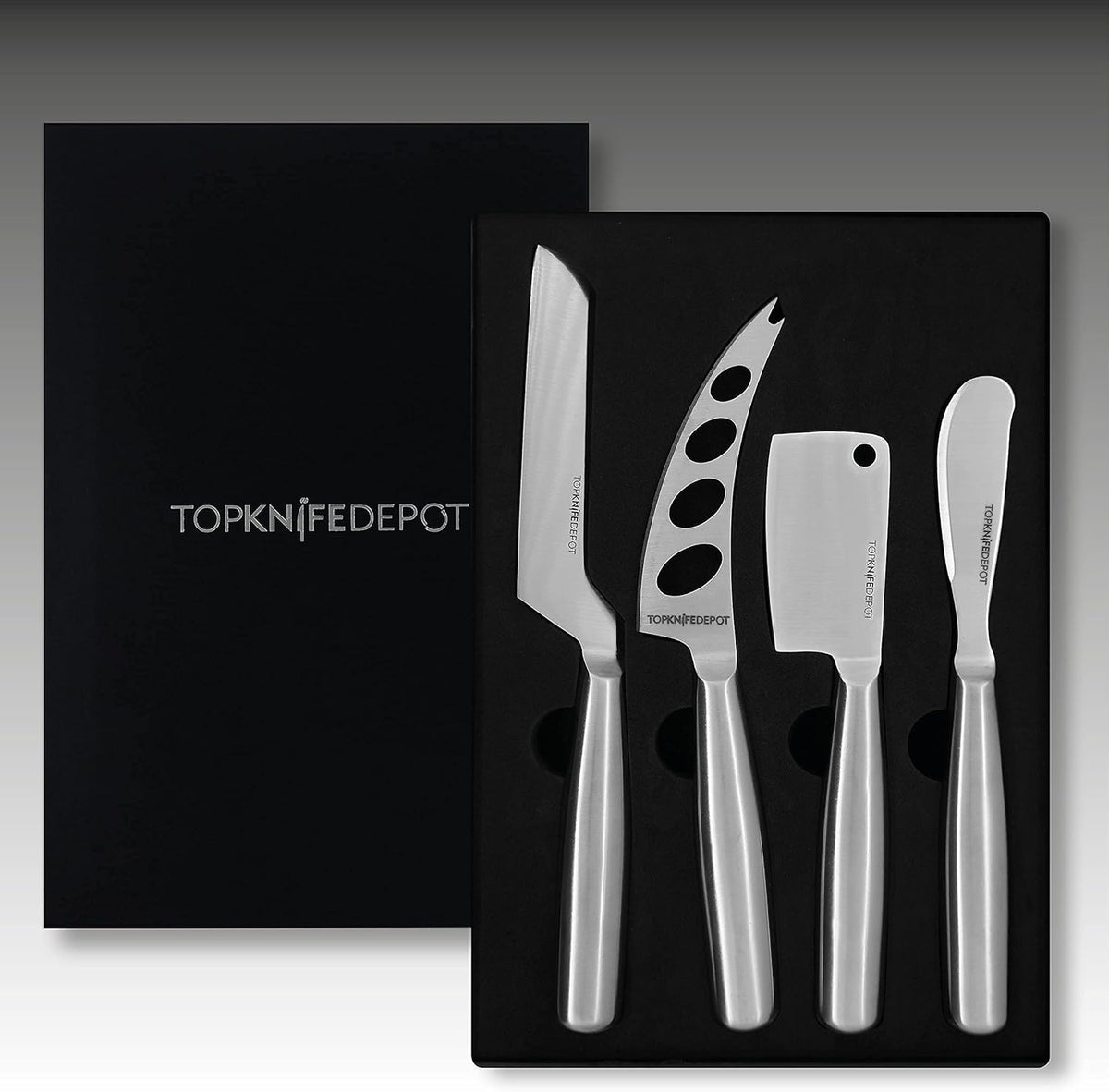 TopKnife 4-Pc All Cheese Knife Set - Gift Box Included