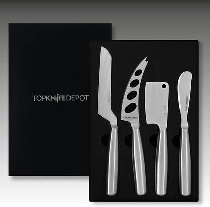 TopKnife 4-Pc All Cheese Knife Set - Gift Box Included