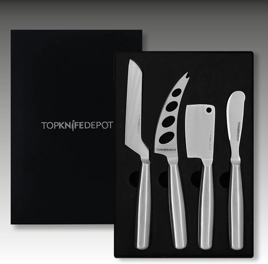 TopKnife 4-Pc All Cheese Knife Set - Gift Box Included