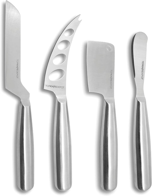 TopKnife 4-Pc All Cheese Knife Set - Gift Box Included