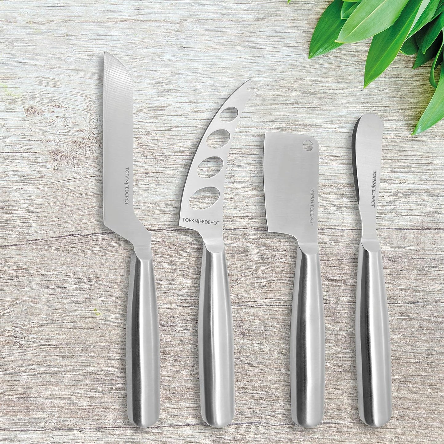 TopKnife 4-Pc All Cheese Knife Set - Gift Box Included