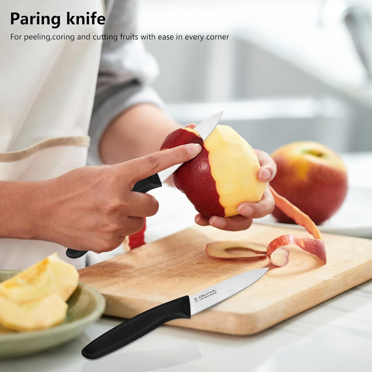 Paring Knife Set,6Pcs Small Knife Set,Straight Edge Paring Knives