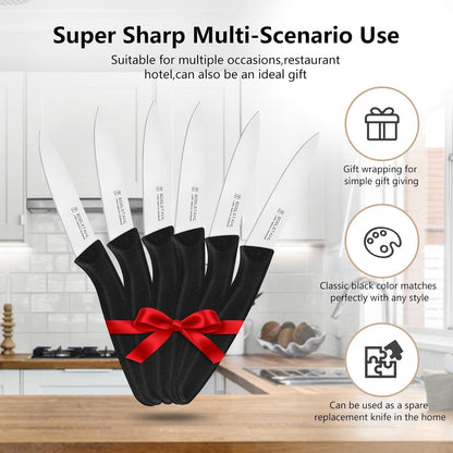 Paring Knife Set,6Pcs Small Knife Set,Straight Edge Paring Knives