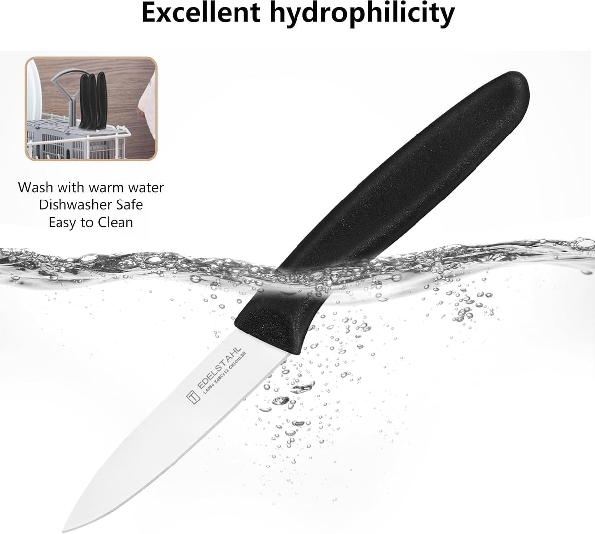 Paring Knife Set,6Pcs Small Knife Set,Straight Edge Paring Knives