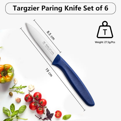 Paring Knife Set,6Pcs Small Knife Set,Straight Edge Paring Knives