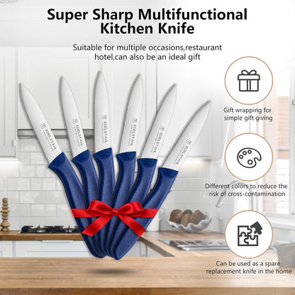 Paring Knife Set,6Pcs Small Knife Set,Straight Edge Paring Knives