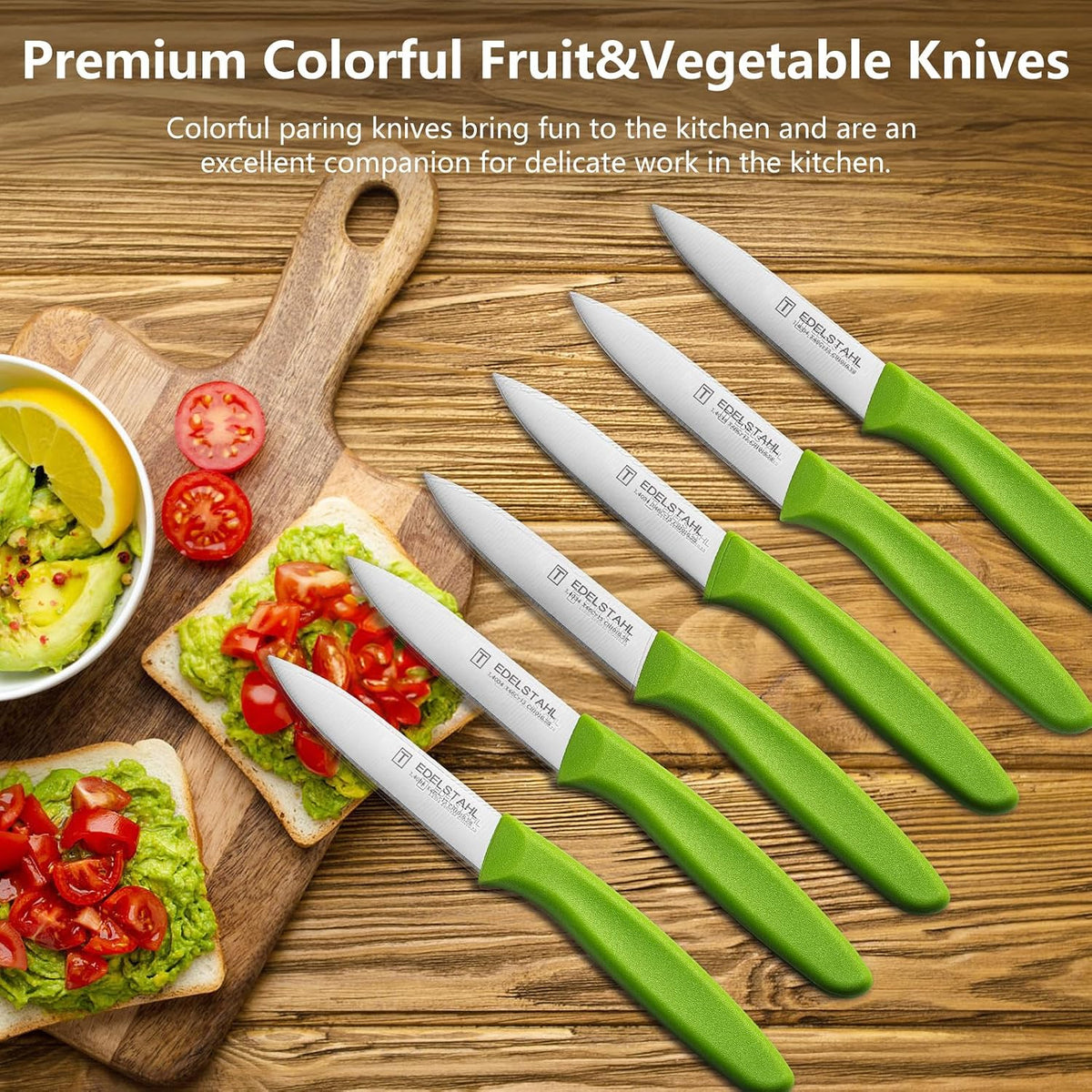 Paring Knife Set,6Pcs Small Knife Set,Straight Edge Paring Knives