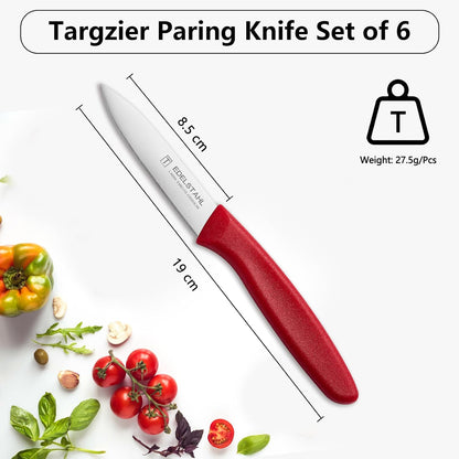 Paring Knife Set,6Pcs Small Knife Set,Straight Edge Paring Knives
