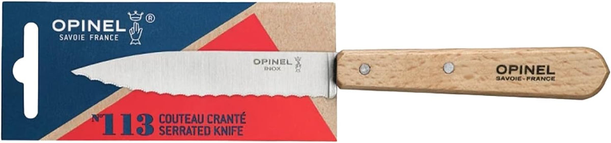 No. 113 Essential Paring Knife, Serrated Edge, Hornbeam (Natural)